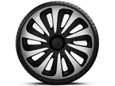 kryty kol 16" CALIBER CARBON SILVER/BLACK cena je za sadu 4ks