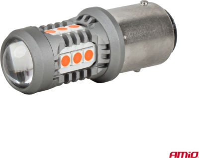 LED žiarovky STANDARD BAY15D P21/5W 3030 15SMD Red 12/24V AMIO-05004