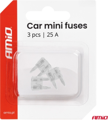 Autopoistky MINI BLISTER 3 ks 25A AMIO-05101