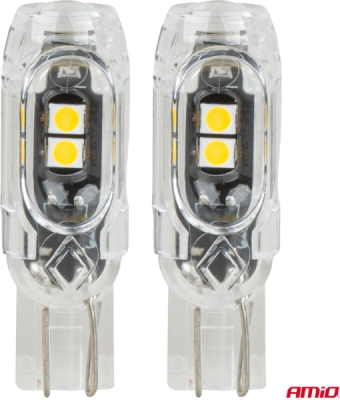 LED žiarovky STANDARD T10 2835 5SMD White 12V AMIO-04995