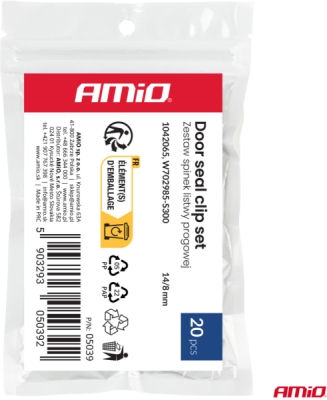 Súprava príchytiek prahovej lišty 14/8 mm, 20 ks AMIO-05039