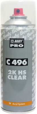 HB BODY - 496 HS 2:1 SR akrylový lak v spreji transparentný 400ml