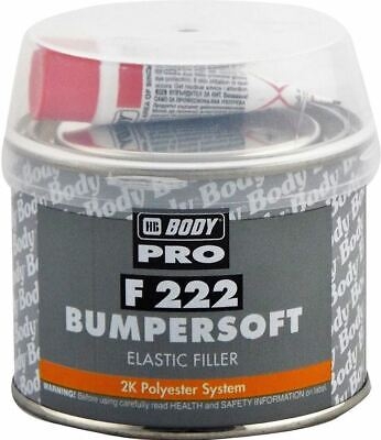HB BODY - tmel na plasty - bumpersoft F222 čierny 250g