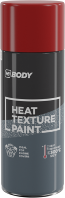 HB BODY - high heat - sprej DO VÝSOKÝCH TEPLÔT 300 °C textúrovaný ČERVENÝ 400ML