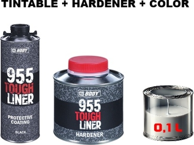 HB BODY - 955 RAPTOR tough liner - 2k polyuretán textúra set / báza + tužidlo + farba / 900ml