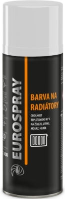 EUROSPRAY - Eurospray AC733 sprej na radiátory biely lesklý RAL 9003 400ml