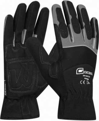 GEBOL - Prac. rukavice MASTER SHOCK č.10/XL, polstrovane, tl.vibracie