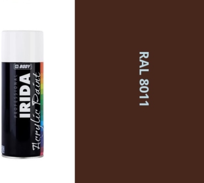 HB BODY - irida RAL 8011 orieškovo hnedá FARBA V SPREJI 400ML