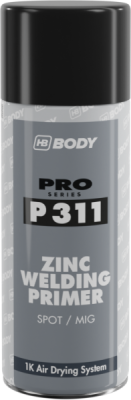 HB BODY - zinc spot mig P311 - 1k antikorózna základná zinková farba čierna v spreji 400ml
