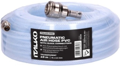 ITALKO - ITALKO pneumatická hadica PVC 10 m s rýchlospojkami 6x11mm