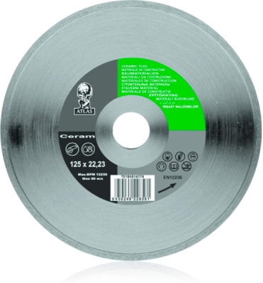 SMIRDEX - Atlas 918 diamantový kotúč na rezanie keramických dlaždíc 125 x 1,7 x 22,23