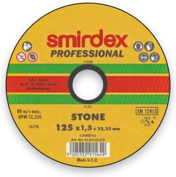 SMIRDEX - 912 rezný disk na mramor a kov 115x1,5mm