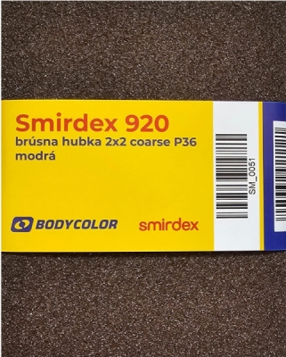 SMIRDEX - 920 brúsne hubky 2x2 coarse P36 - modrý
