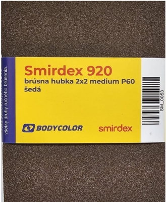 SMIRDEX - 920 brúsne hubky 2x2 medium P60 - šedý