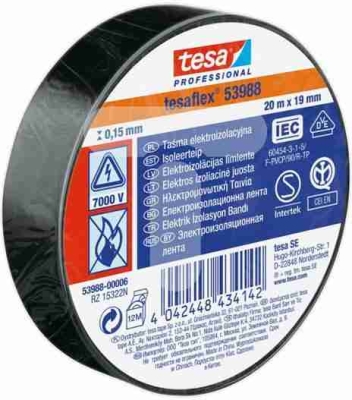 TESA - 53988 elektro izolačná páska tesaflex 20M X 19MM čierna