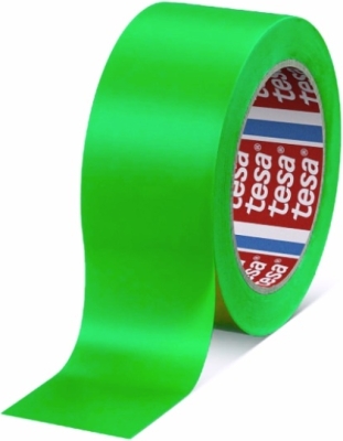 TESA - 60760 výstražná páska, označovacia páska na podlahy 3x 50mm neon zelená