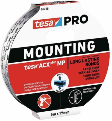 TESA - 66728 montážna páska vysokej kvality 5m x 19mm čierna