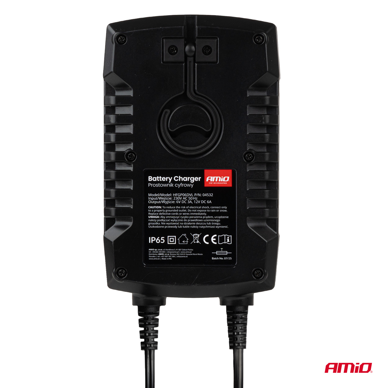 AMiO - Nabíjačka digitálna AGM GEL STD LiFePo4 MAX 6A 6/12V PRO HOOK