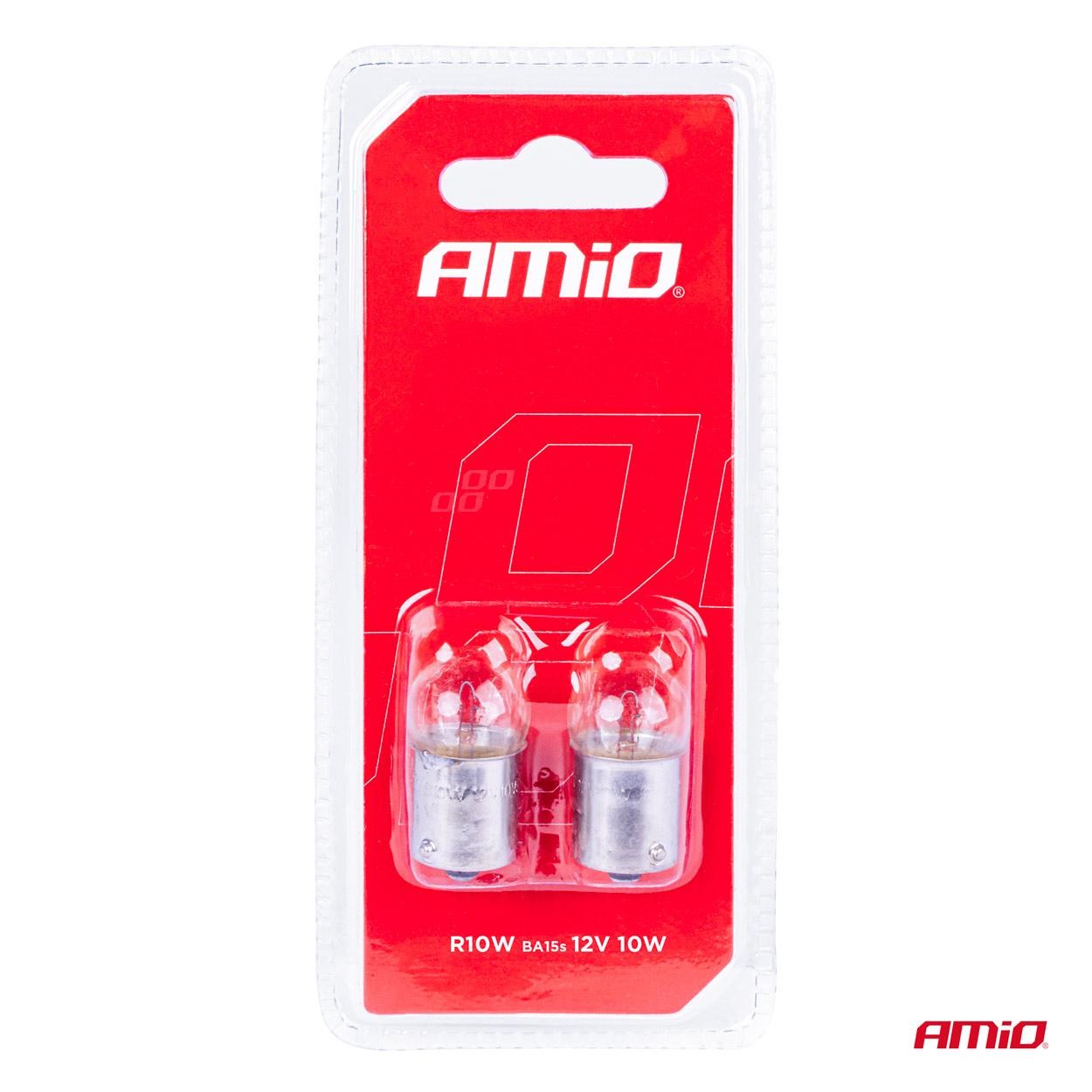 AMiO - Halogénové žiarovky R10W BA15s 12V 2ks blister