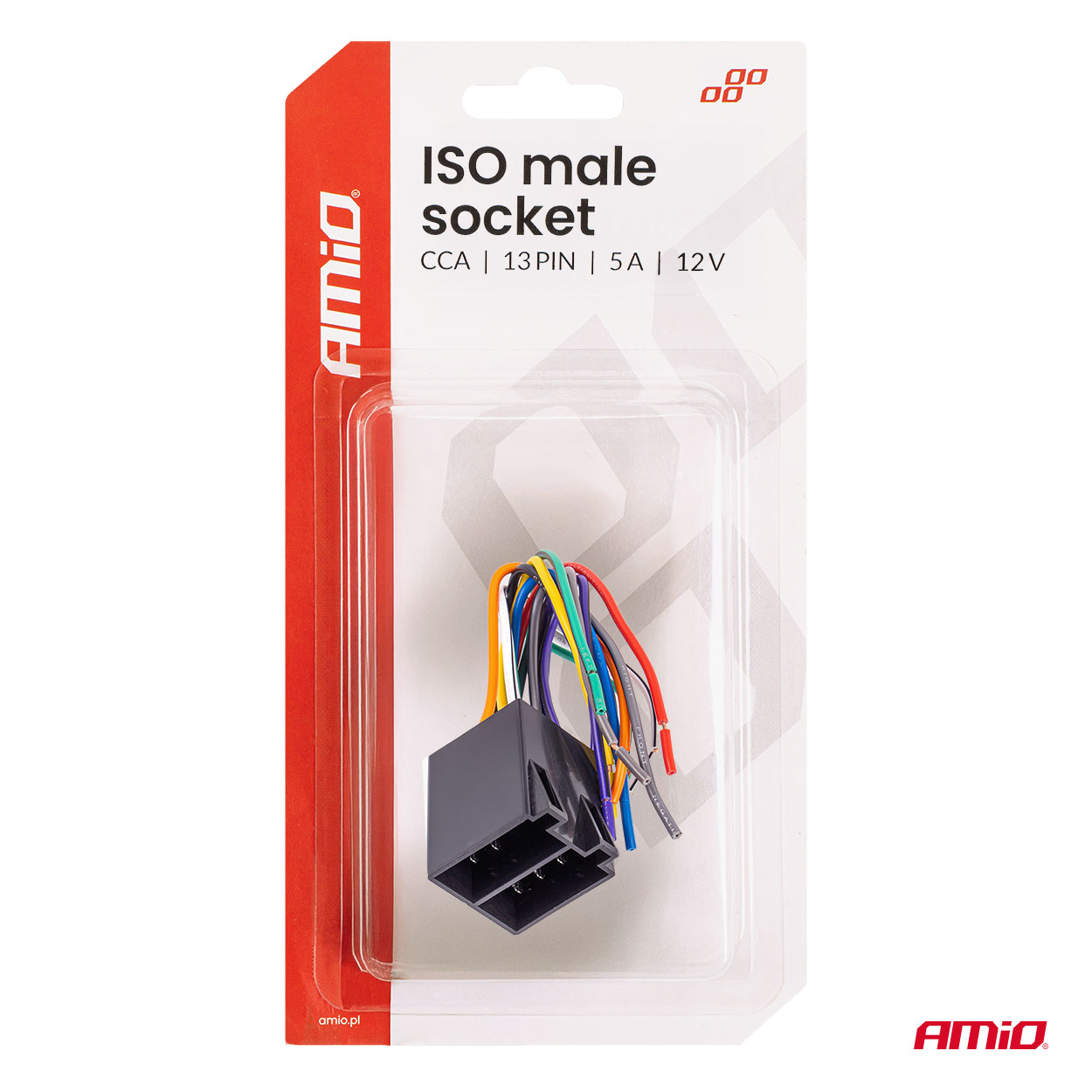 AMiO - Integrovaný konektor samec ISO CCA 13PIN 5A 12V