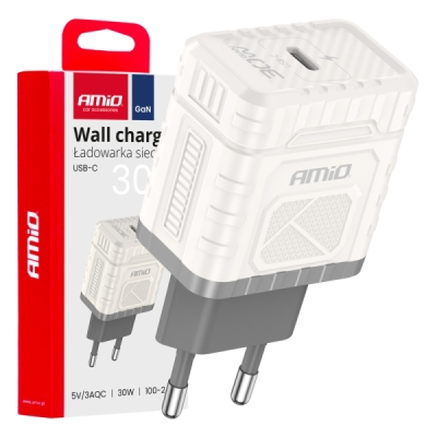 AMiO - Sieťová nabíjačka Quick Charge GaN PD 30W USB-C