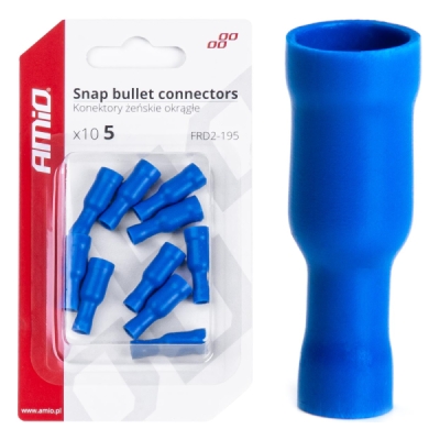 AMiO - Elektrický konektor – samica (násuvka) 5mm 1.5-.25mm2 15A 10ks