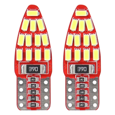 AMiO - LED žiarovky CANBUS 24SMD 3014 T10e (W5W) White 12V