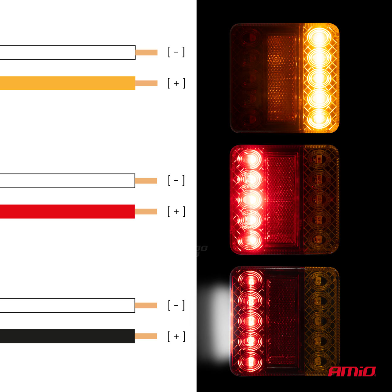 AMiO - Zadné združené LED svetlo