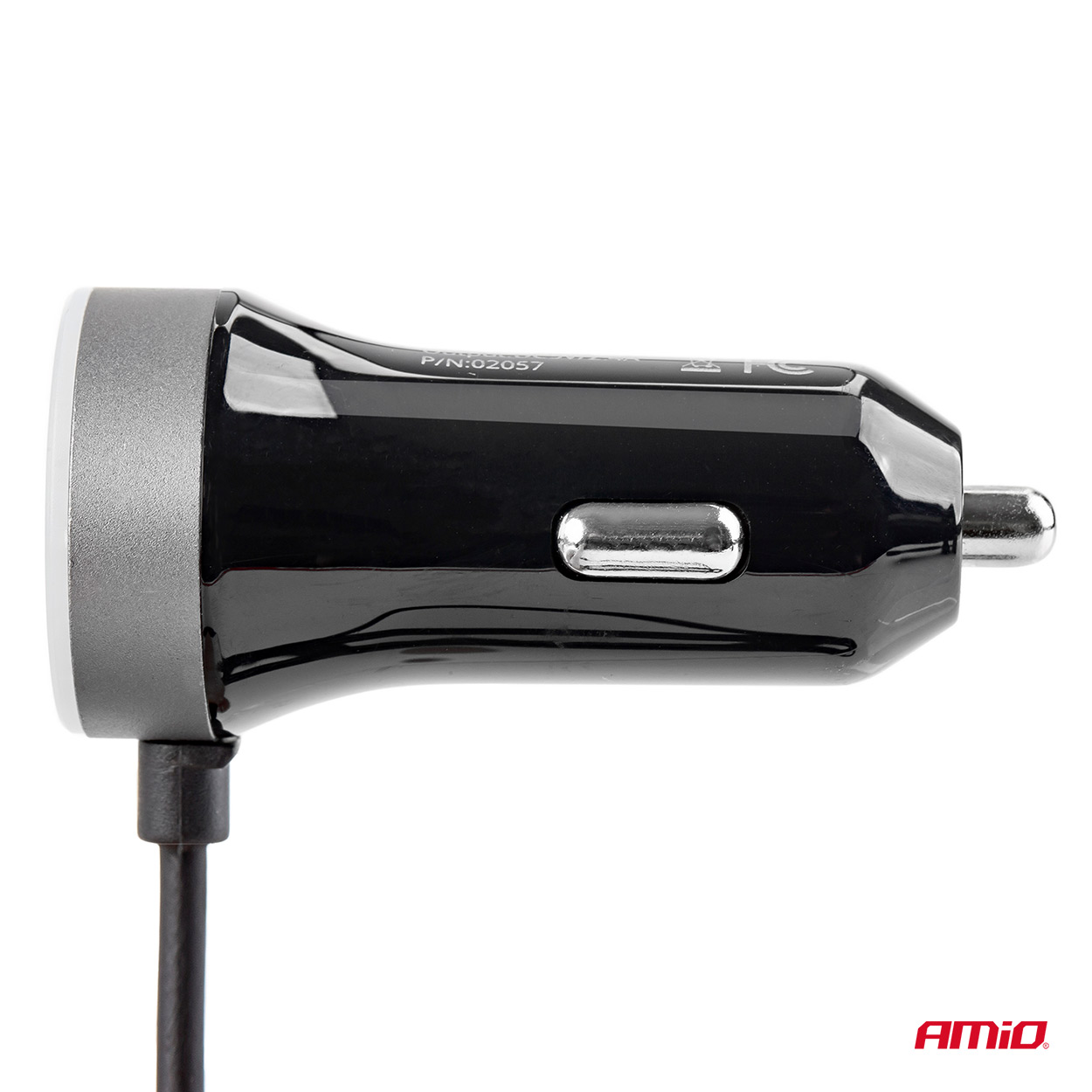 AMiO - Nabíjačka do auta 12/24V Micro + 2x USB 2.4A PCH PRO-01