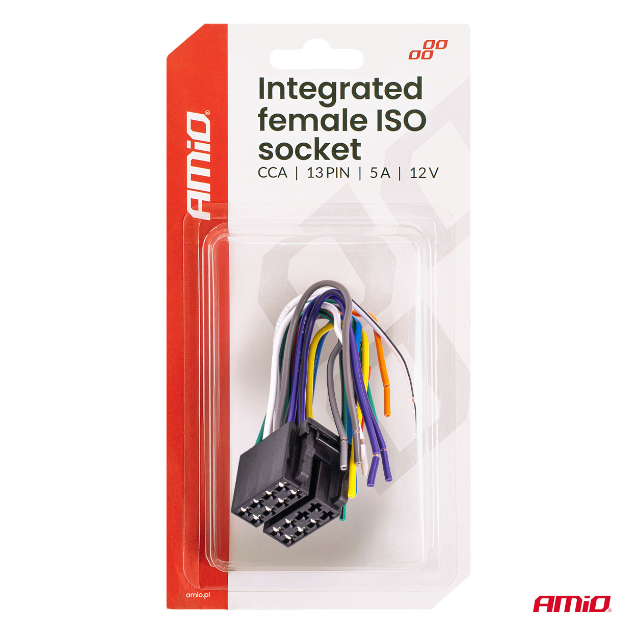 AMiO - Integrovaný konektor ISO CCA 13PIN 5A 12V samica