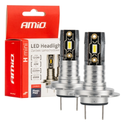 AMiO - LED žiarovky hlavného svietenia H7/H18 H-mini Series
