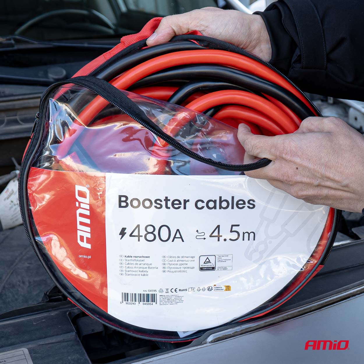 AMiO - Štartovacie káble 480A 4.5m TÜV