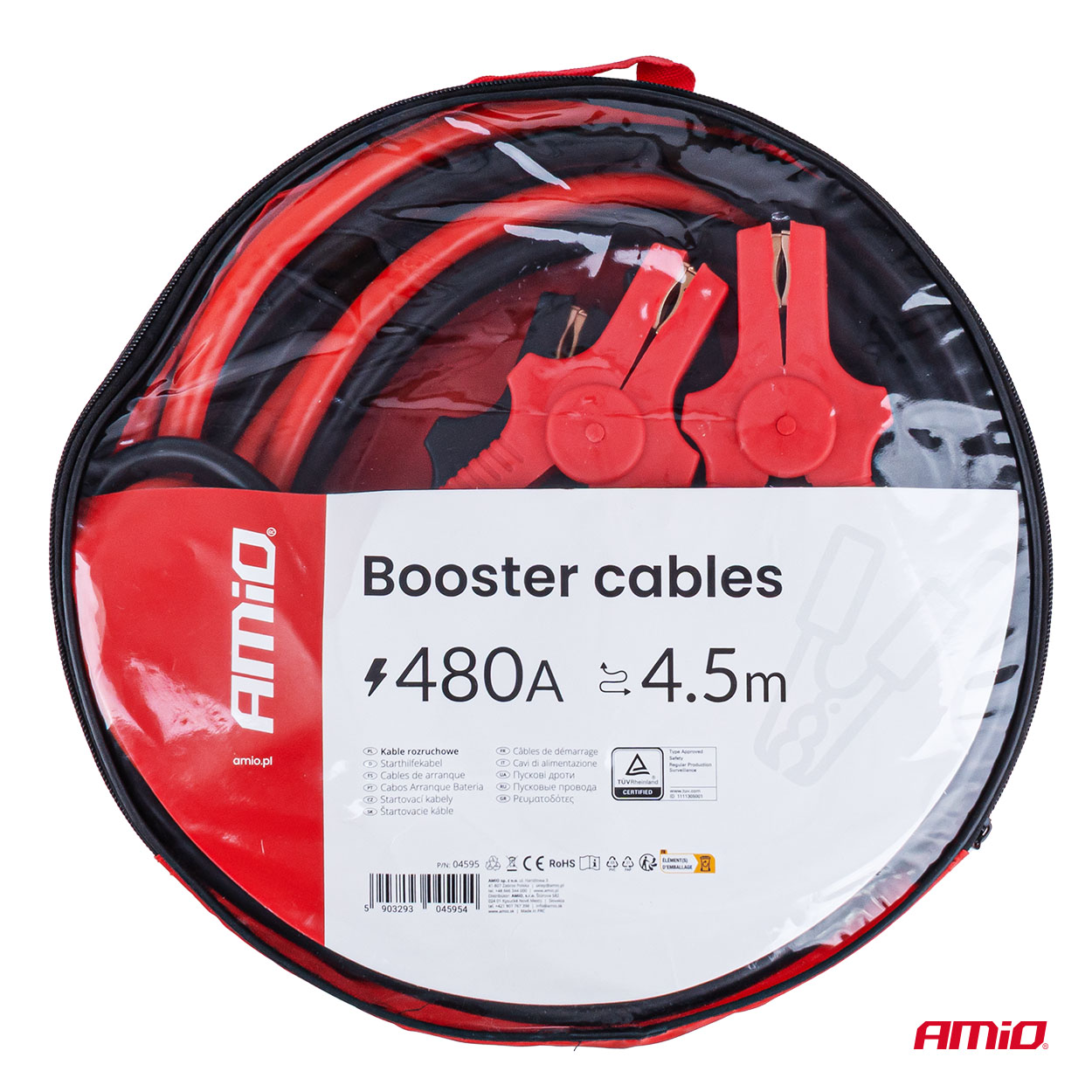 AMiO - Štartovacie káble 480A 4.5m TÜV