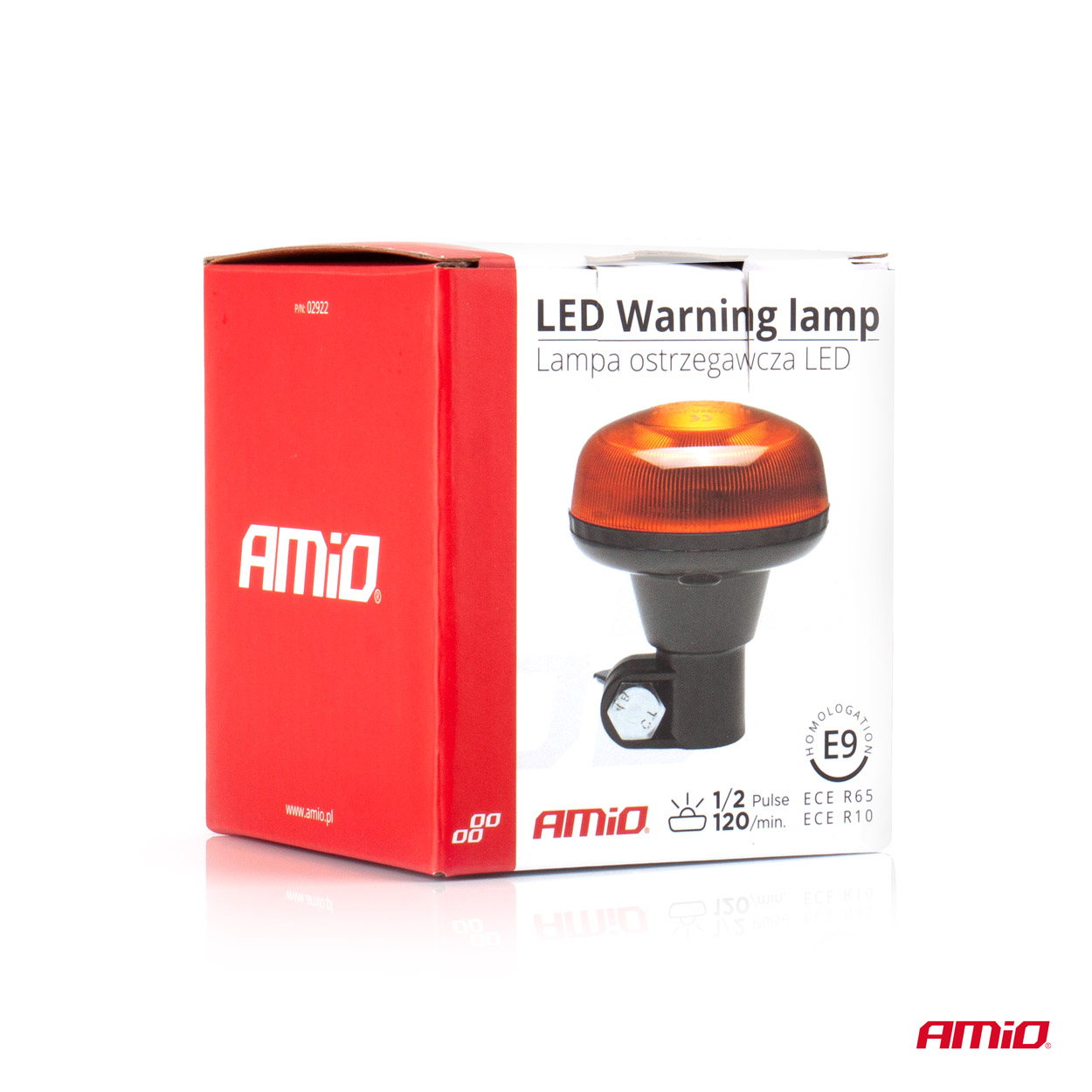 AMiO - Výstražný maják W21p na tyč R65 R10 18LED 12/24V IP56