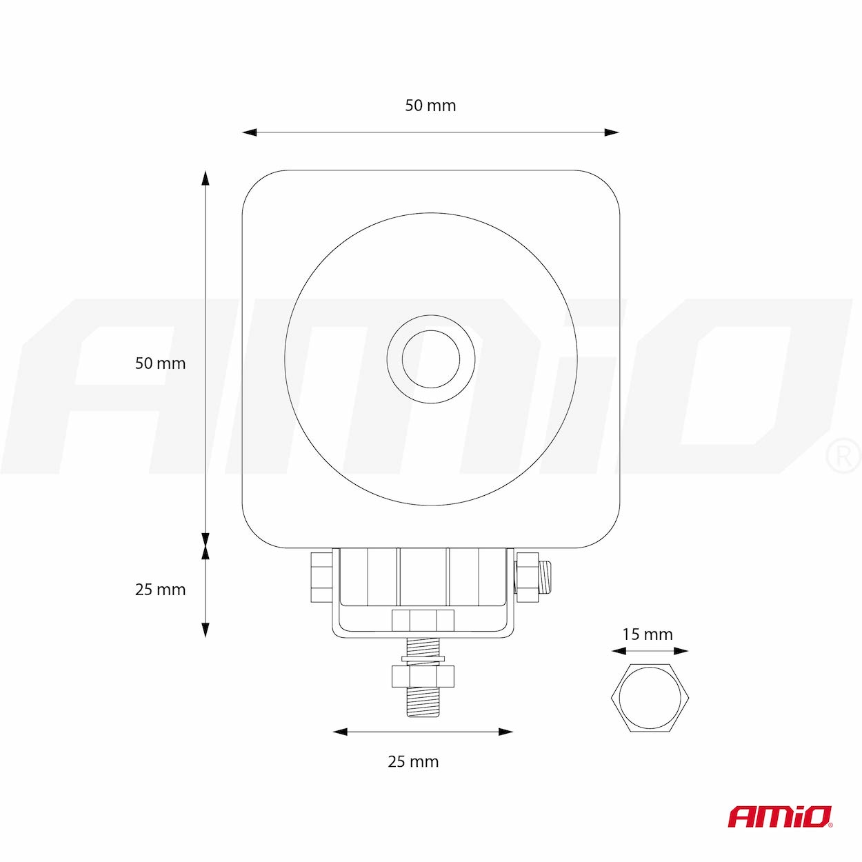 AMiO - Pracovné LED svetlo AWL18 1LED HP SPOT 9-36V