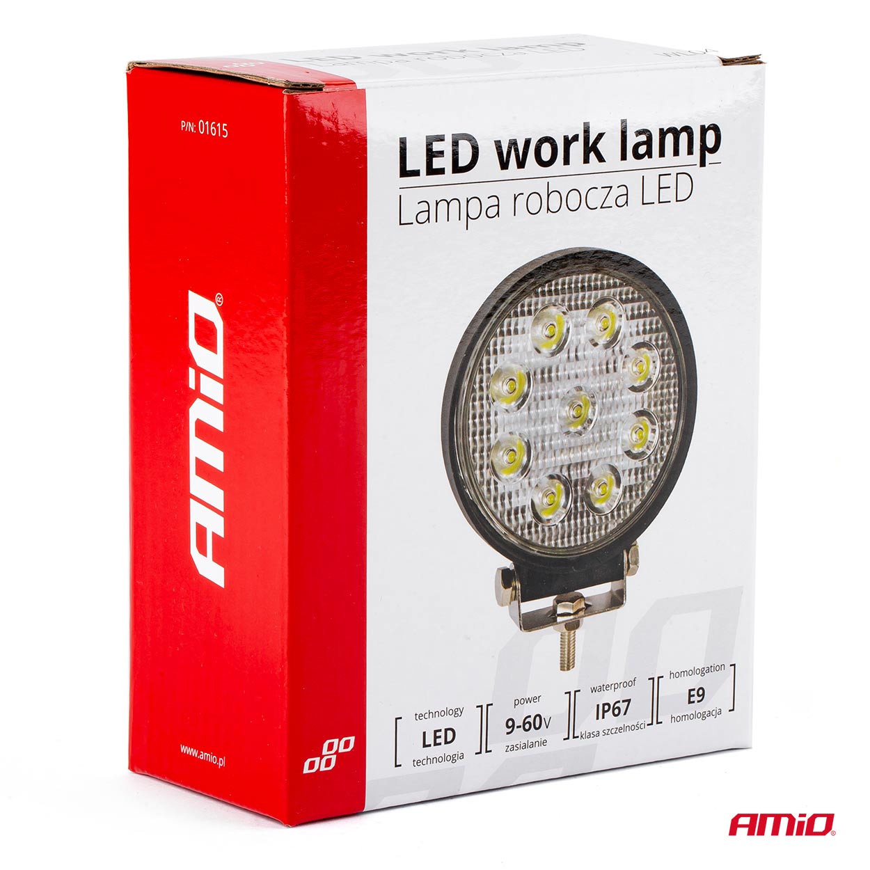 AMiO - Pracovné LED svetlo AWL04 9 LED FLOOD 9-60V