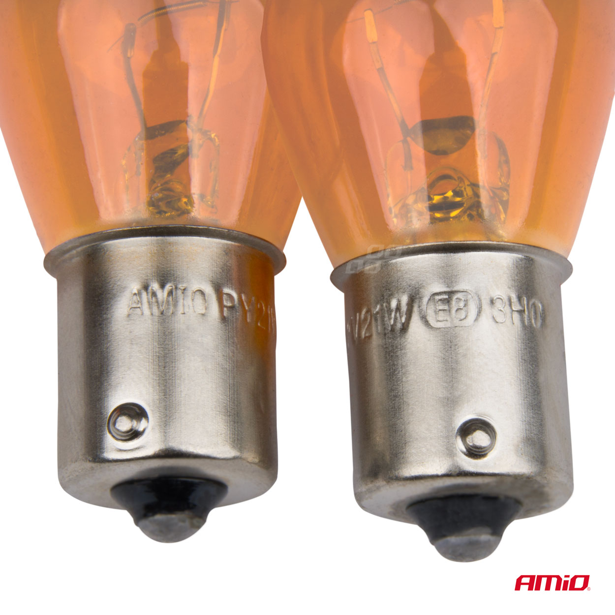 AMiO - Halogénové žiarovky PY21W BA15S 12V AMBER 2ks blister
