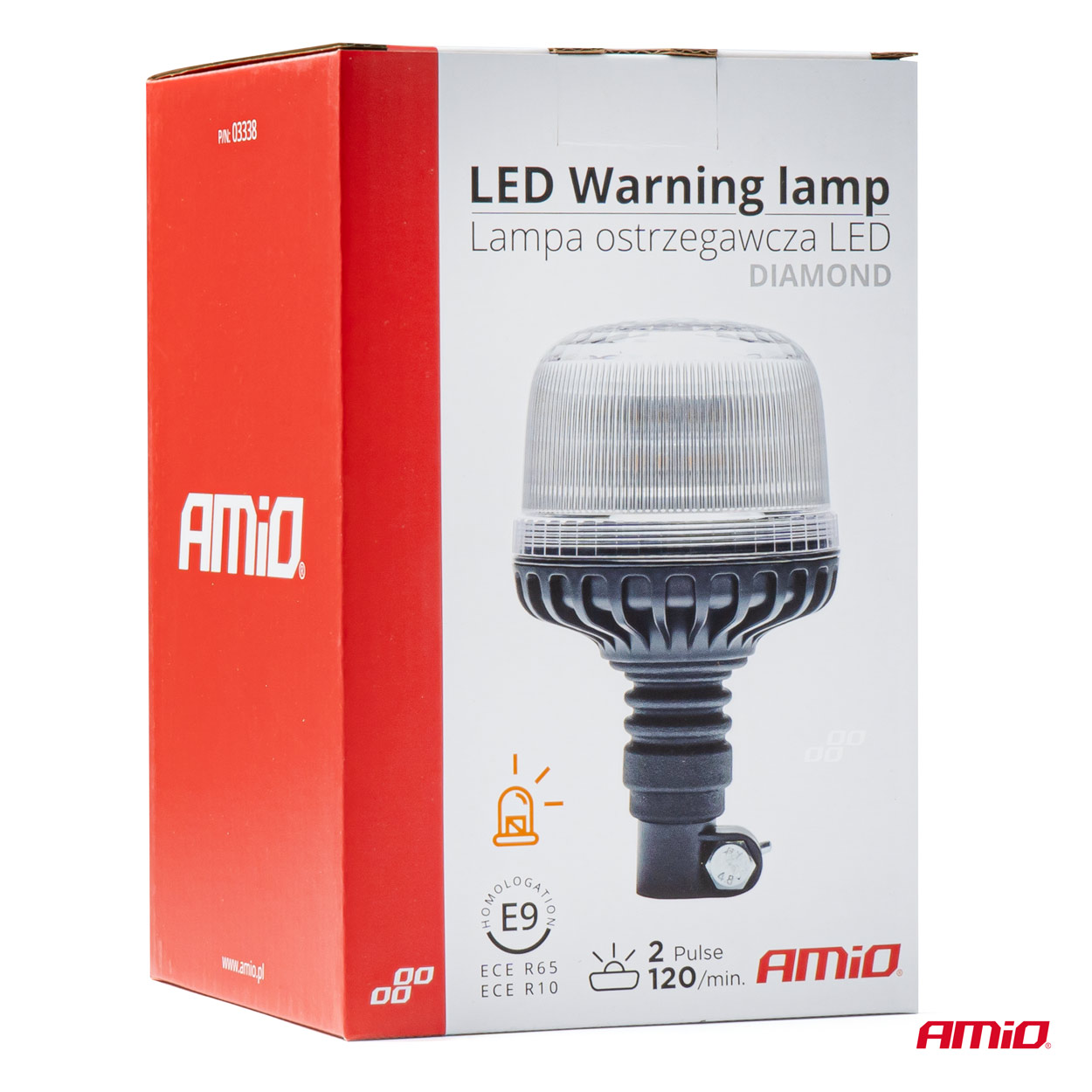 AMiO - LED výstražný maják W25P 12/24V IP66