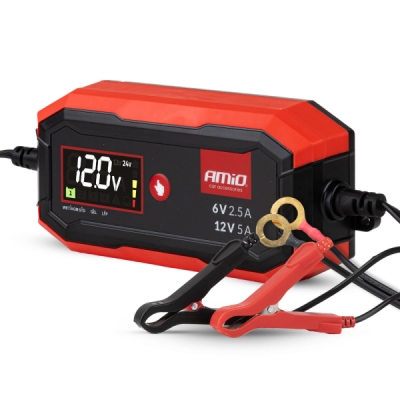AMiO - Nabíjačka digitálna AGM GEL STD LiFePo4 MAX 5A 6/12V PRO