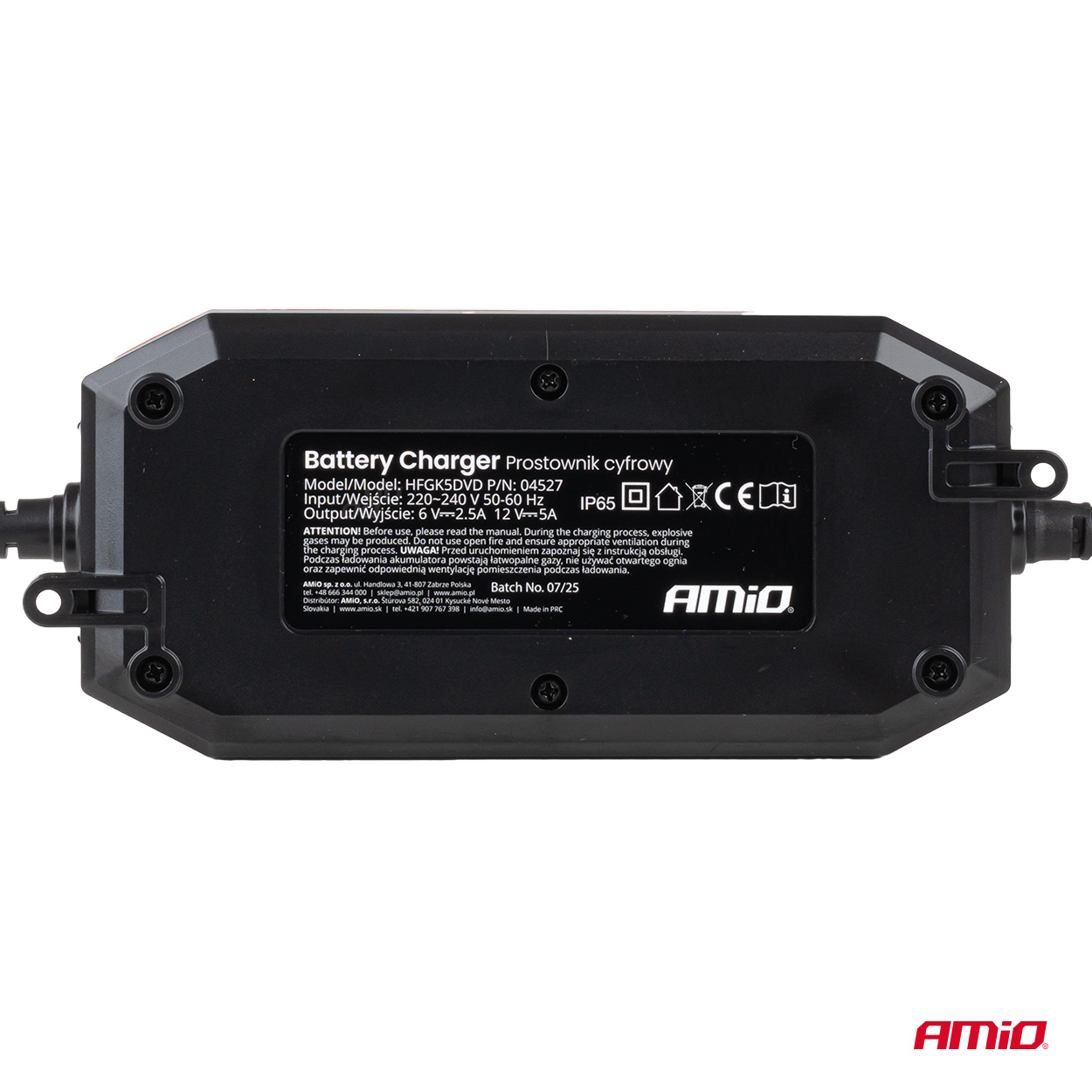 AMiO - Nabíjačka digitálna AGM GEL STD LiFePo4 MAX 5A 6/12V PRO