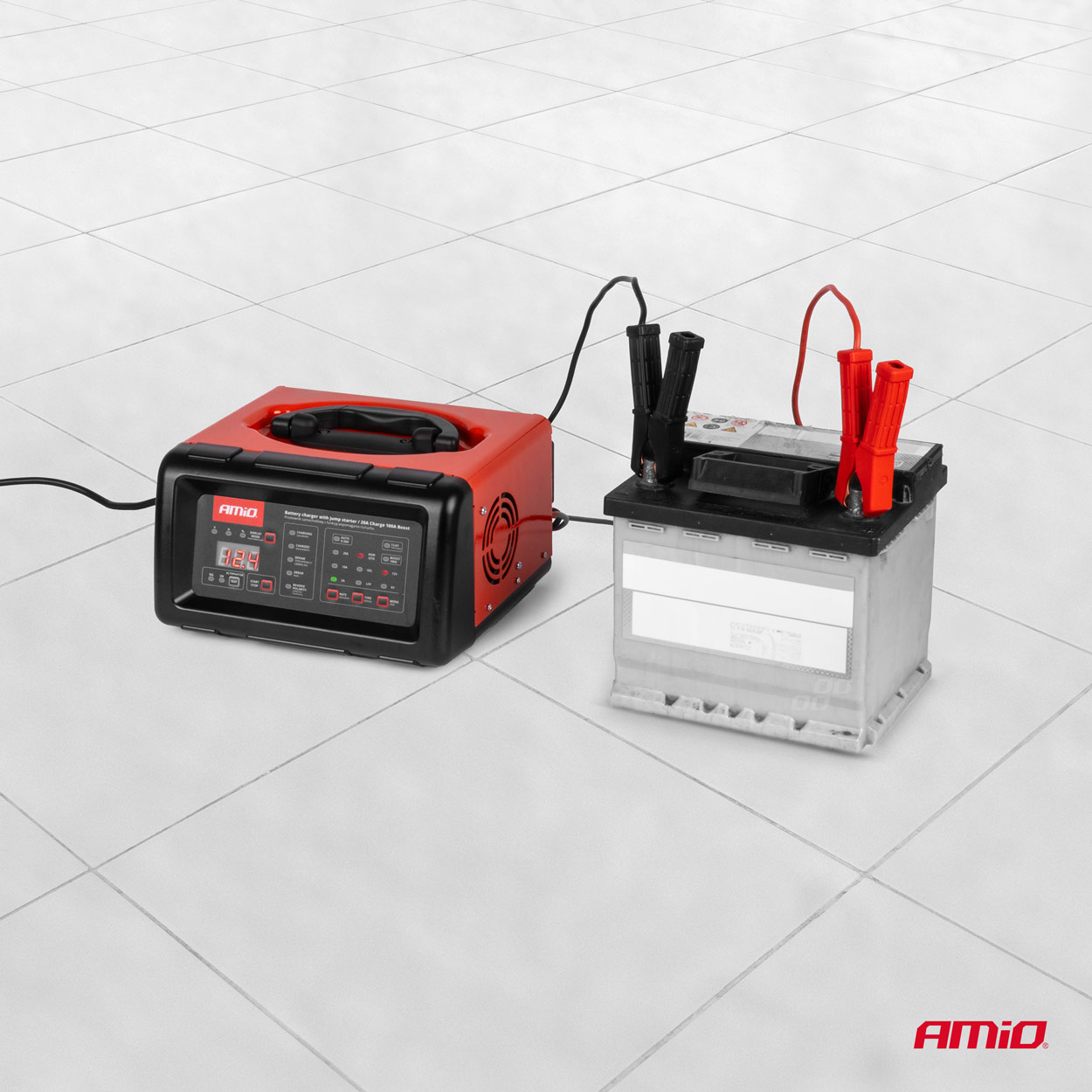 AMiO - Nabíjačka batérií 20A 6V 12V