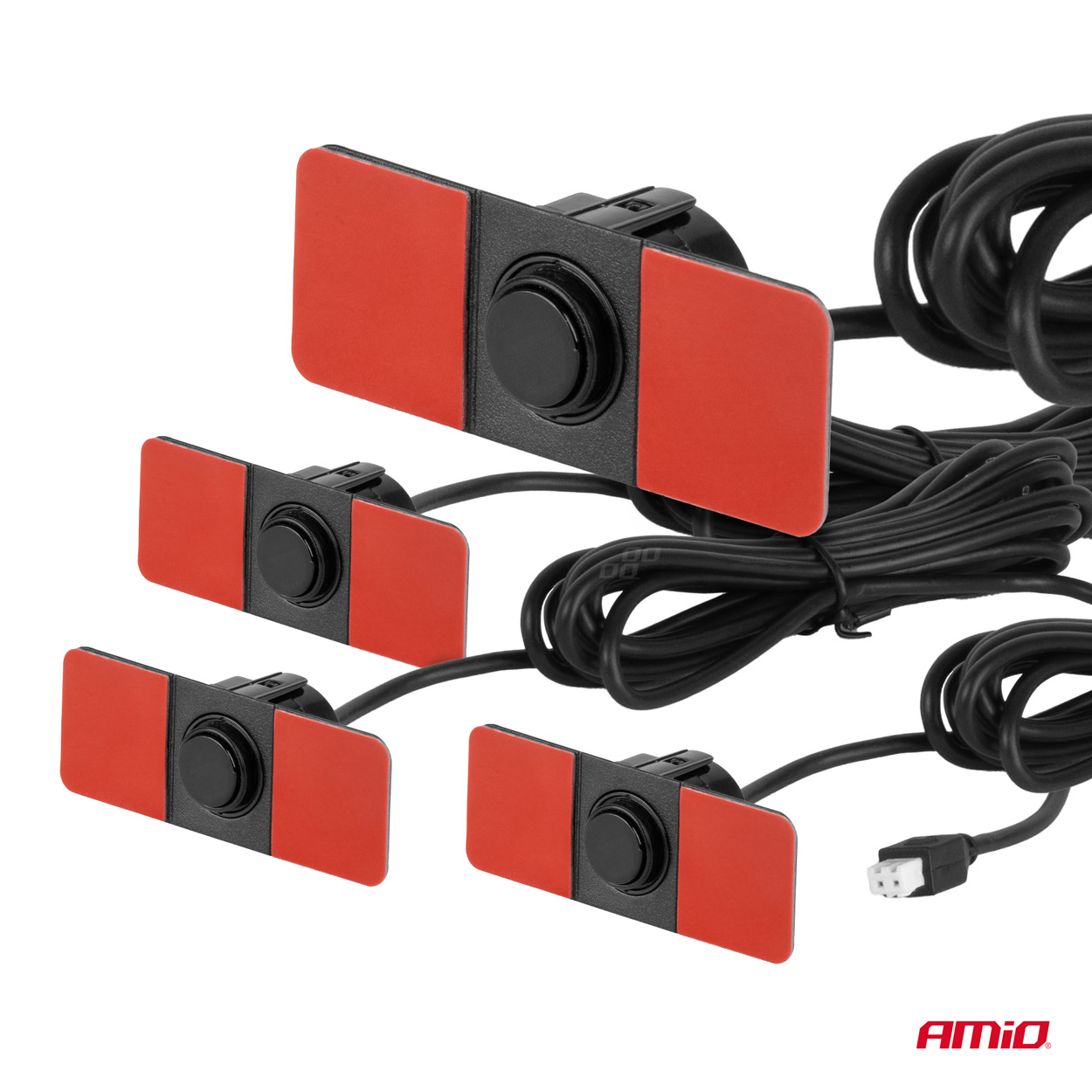 AMiO - Parkovací asistent LED-GRAF 3D 4 senzorov čierna vnútorná 16,5mm
