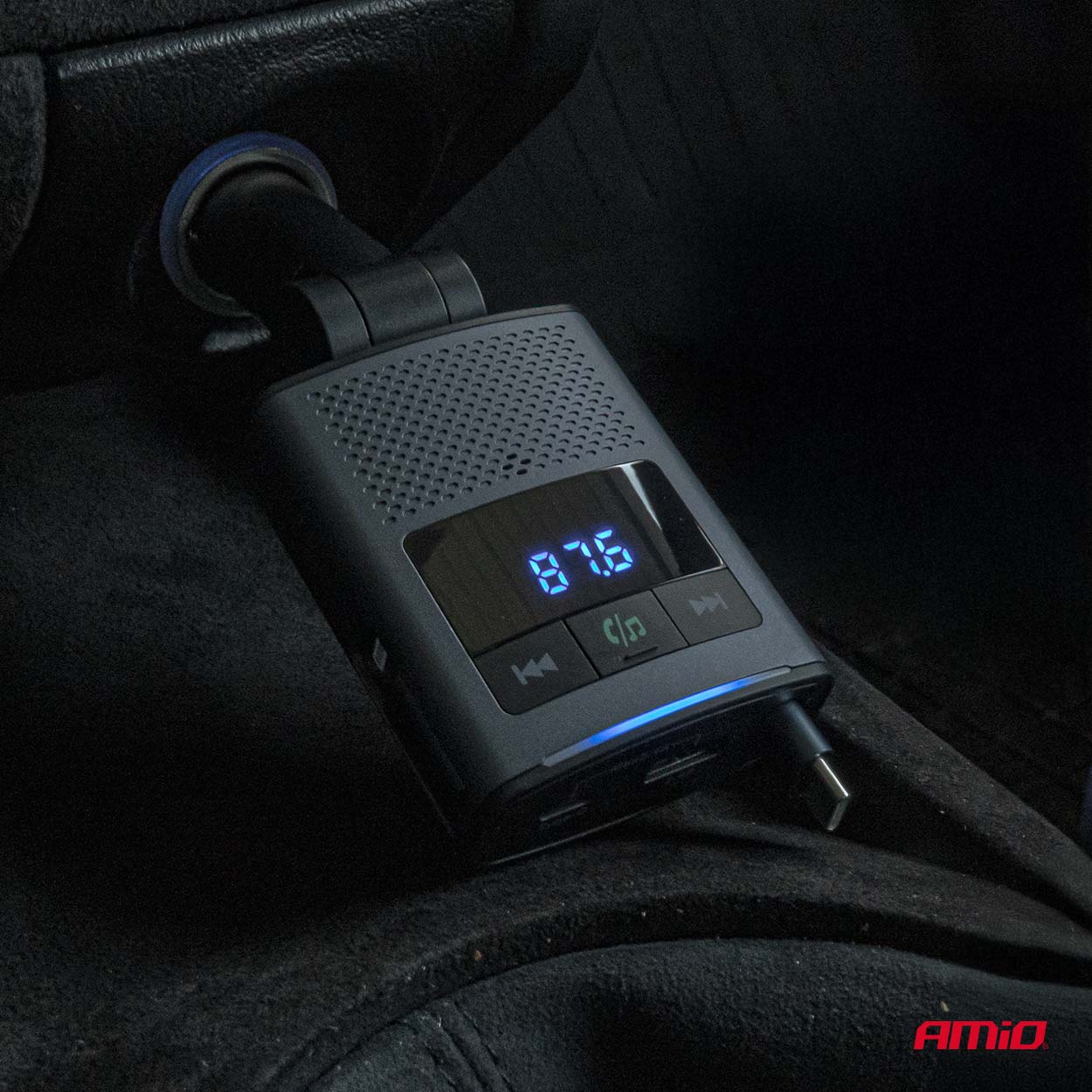 AMiO - FM transmitter 1×USB-A 1×USB-C 12/24V