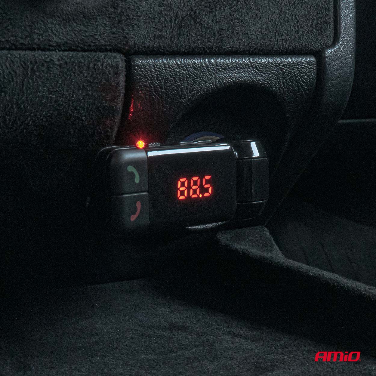 AMiO - FM transmitter 2×USB-A 12V 24V