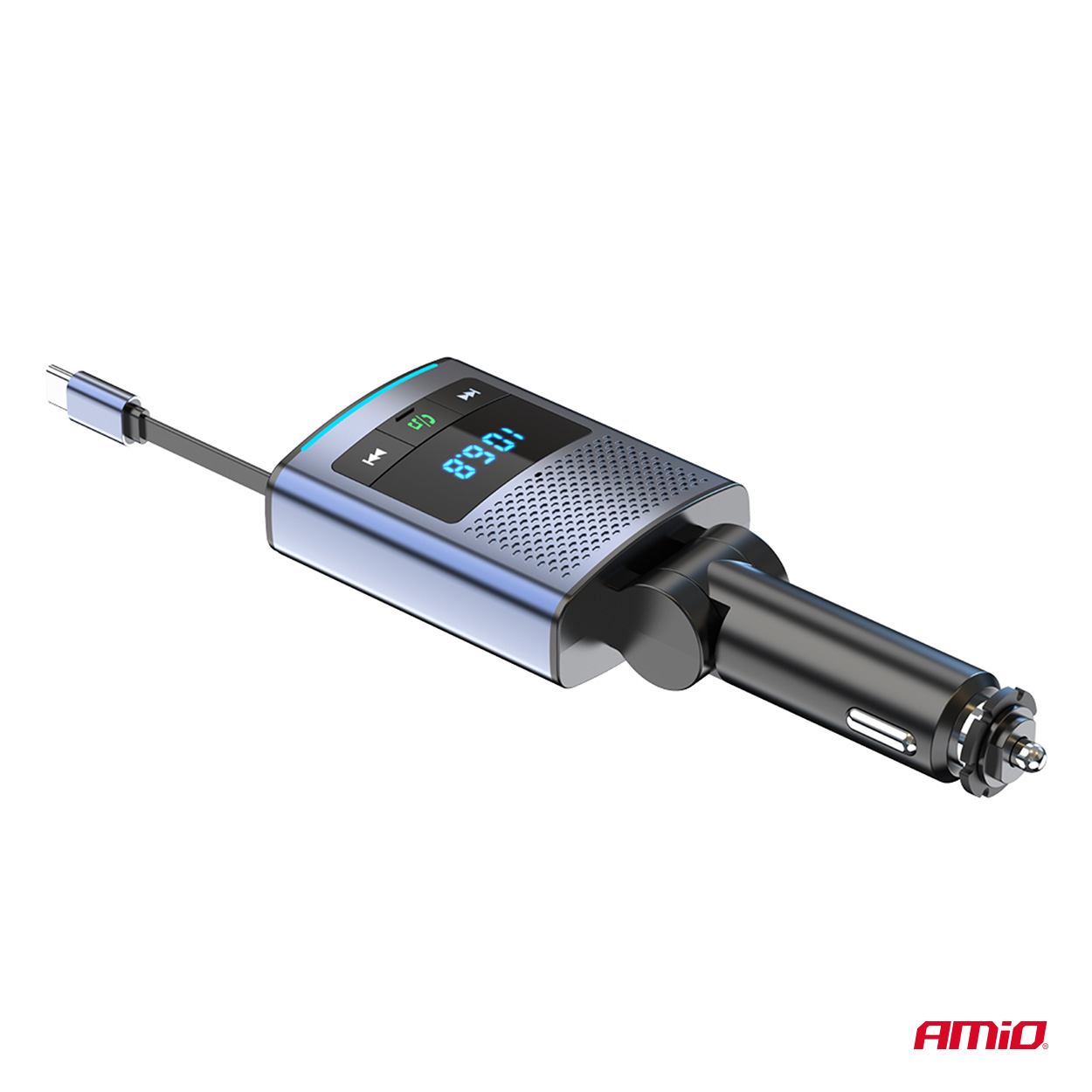 AMiO - FM transmitter 1×USB-A 1×USB-C 12/24V