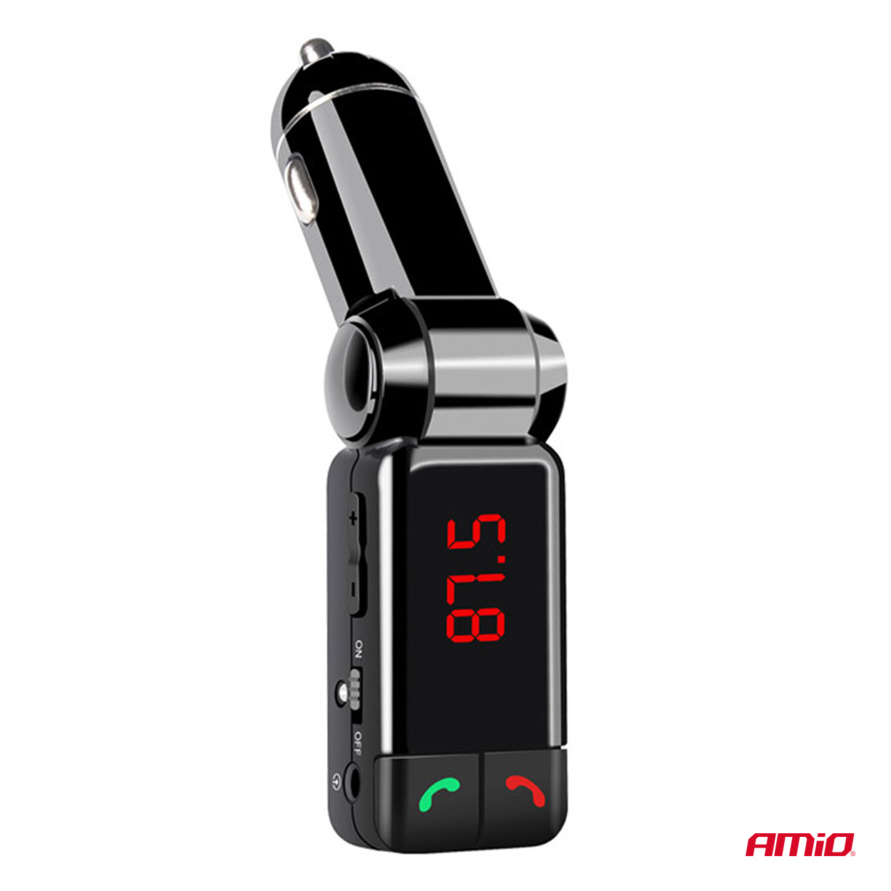 AMiO - FM transmitter 2×USB-A 12V 24V