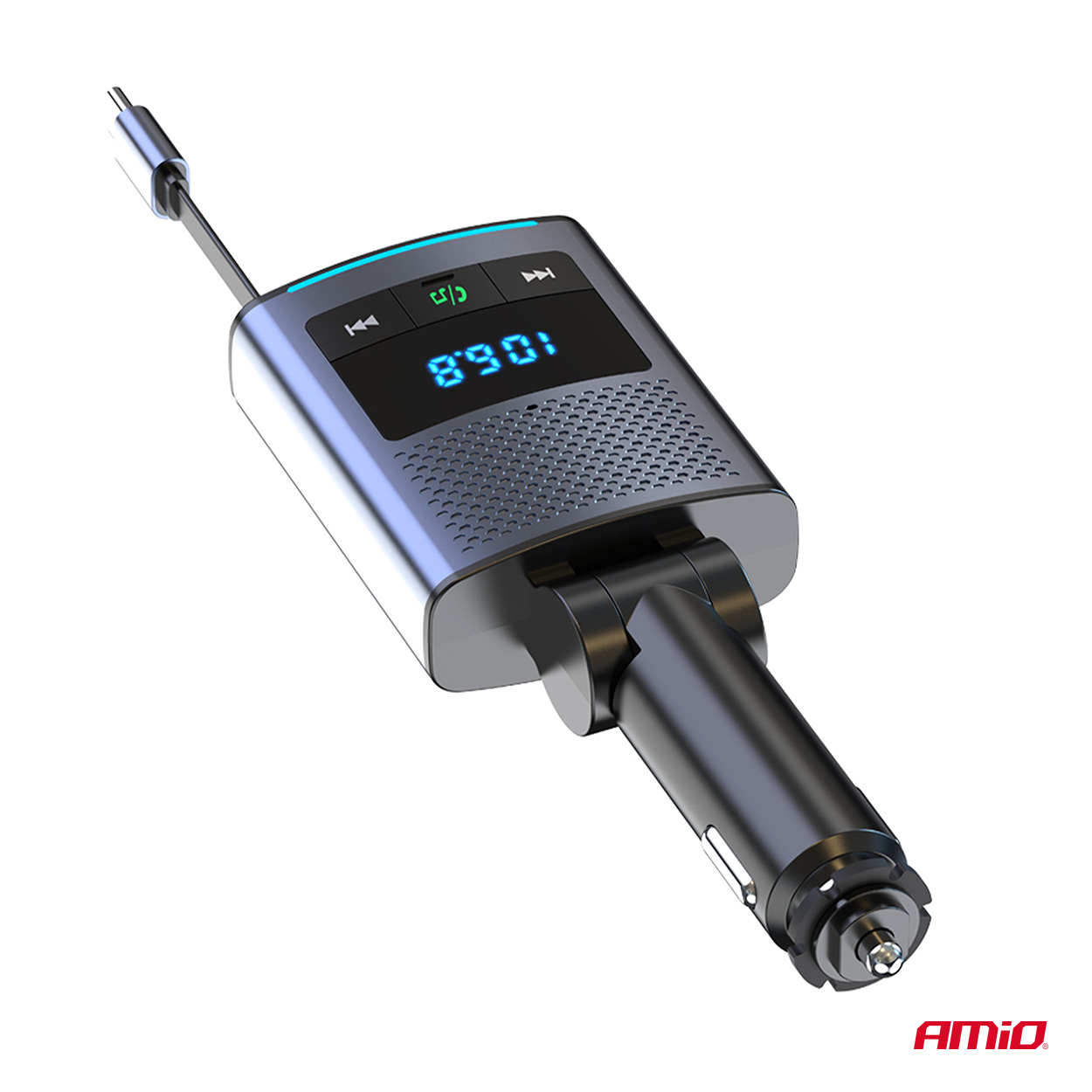AMiO - FM transmitter 1×USB-A 1×USB-C 12/24V