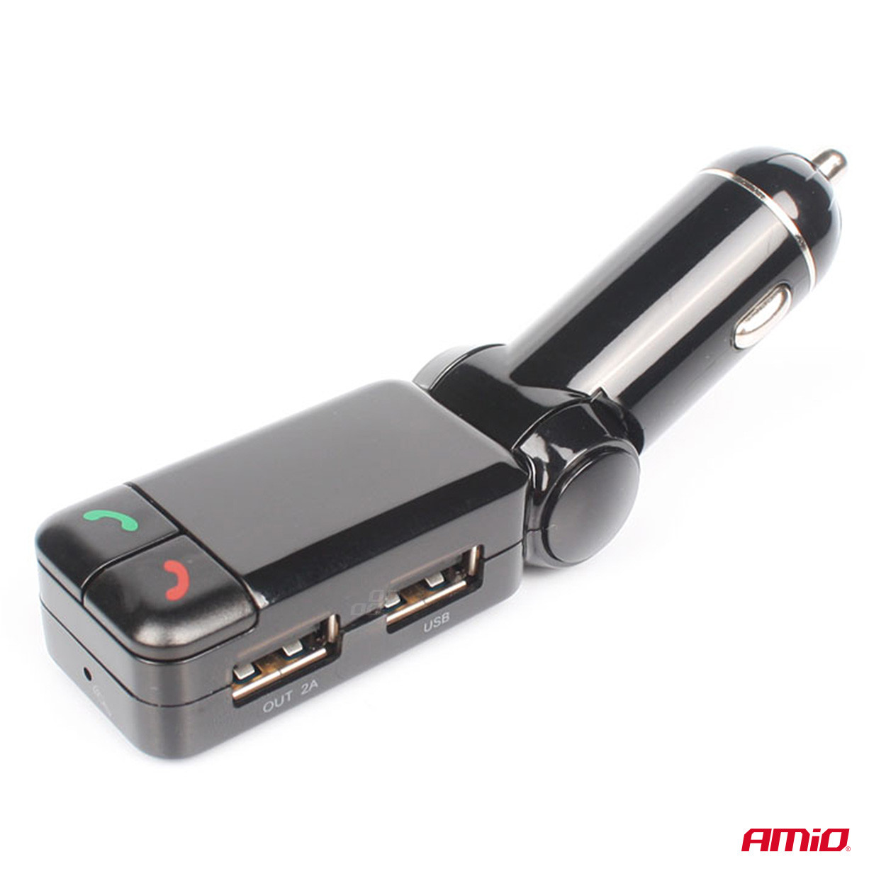 AMiO - FM transmitter 2×USB-A 12V 24V