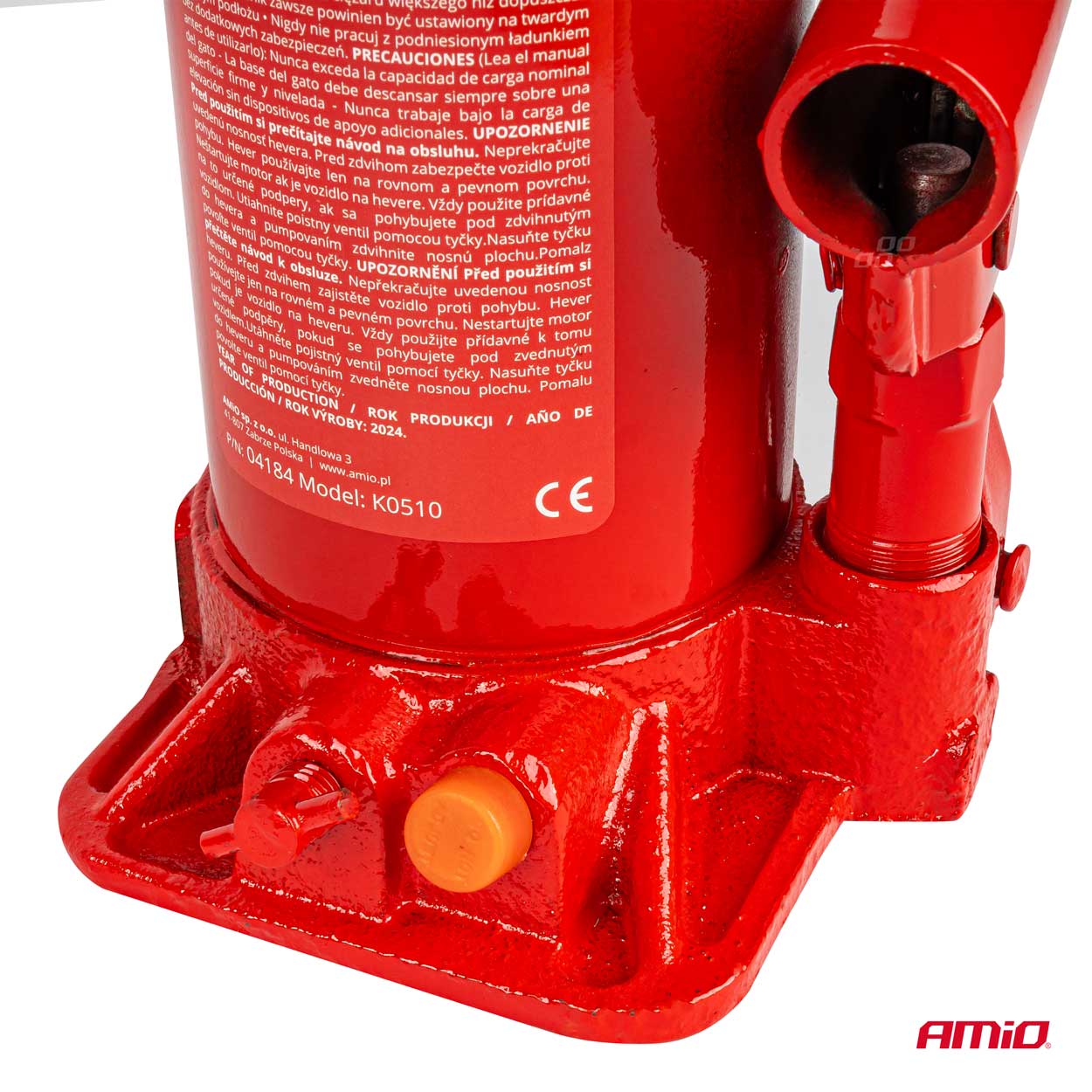 AMiO - Hydraulický piestový zdvihák 10T v PVC boxe