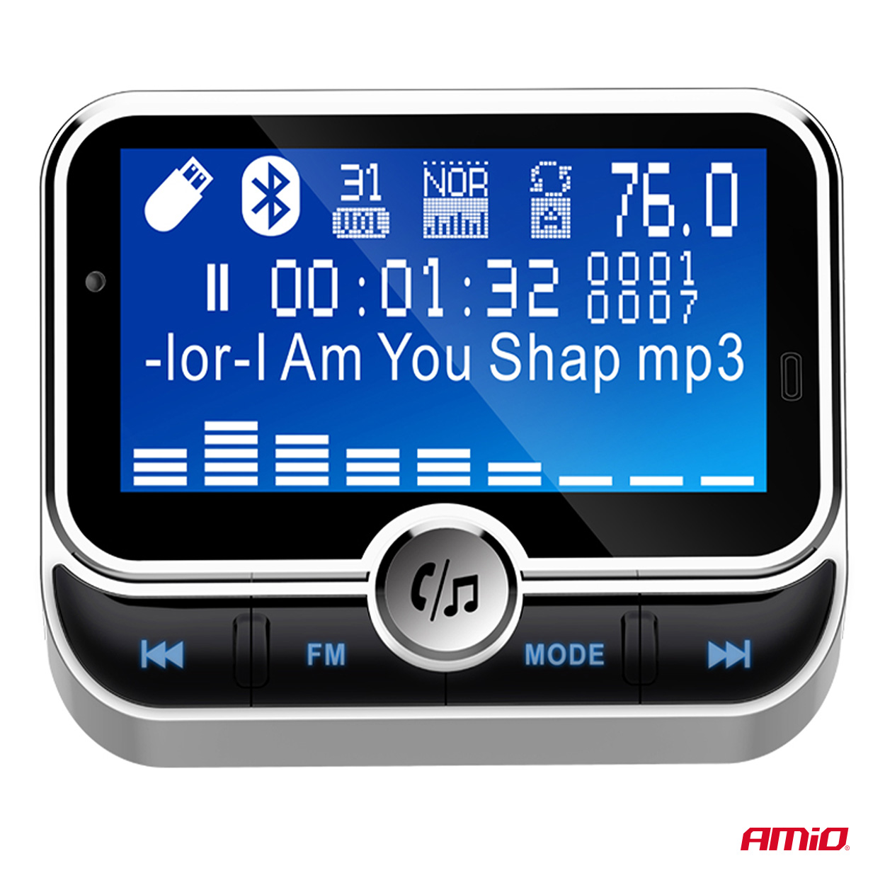 AMiO - FM transmitter 2×USB-A 12/24V